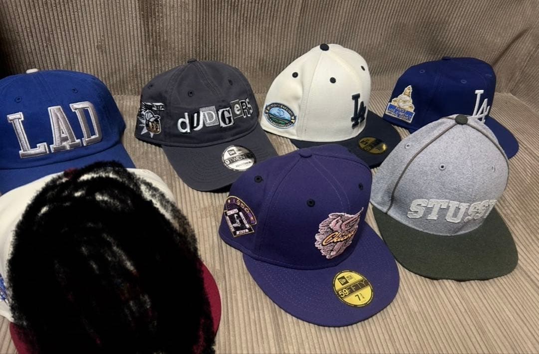 希少 別注 ニューエラ 7 3/4 6点セット ドジャース ステューシー