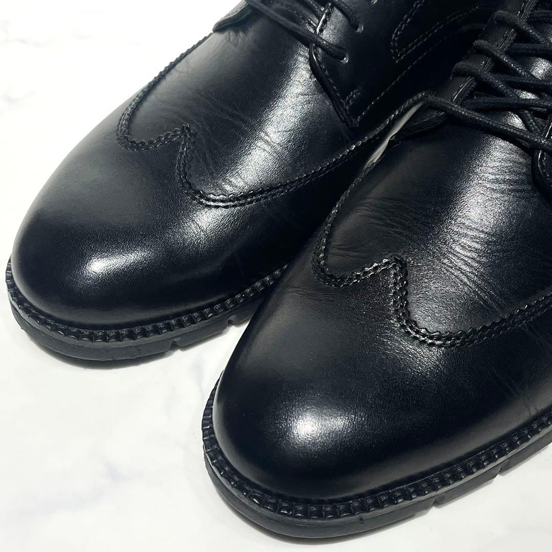 極美品☆コールハーン／フレックスグランド360 ウィングチップ 25.5cm 黒