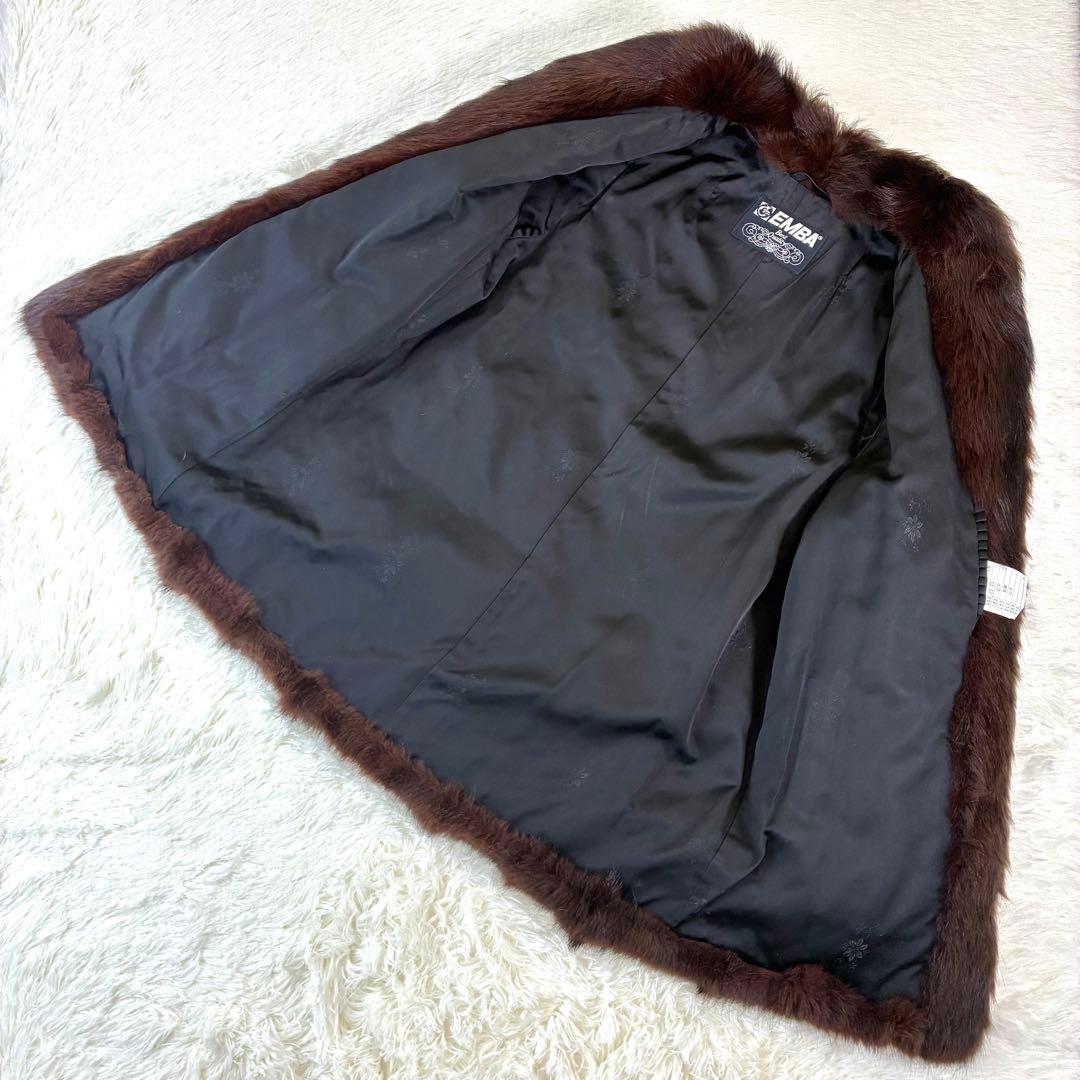 【美品】EMBA レッドフォックス ファーコート サイズXL相当　ボリューム◎