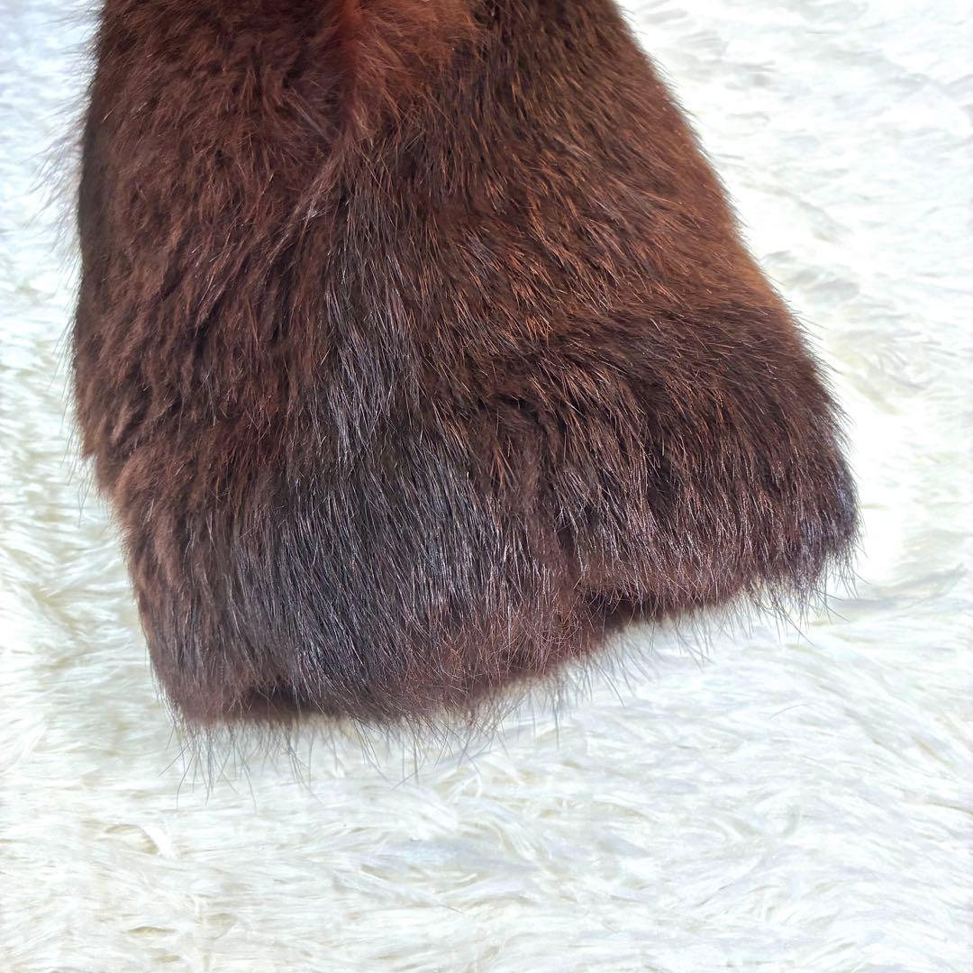 【美品】EMBA レッドフォックス ファーコート サイズXL相当　ボリューム◎