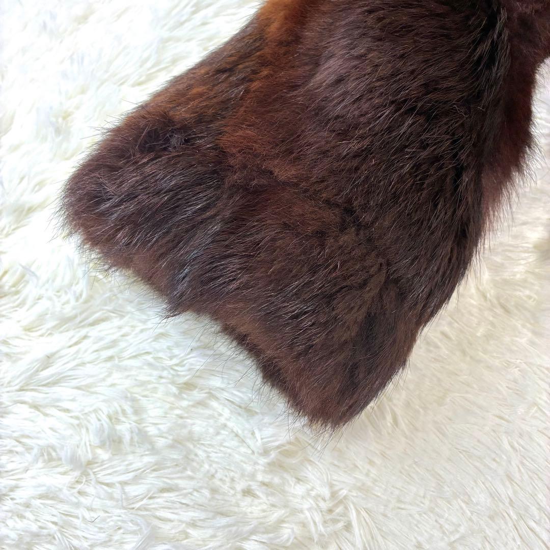 【美品】EMBA レッドフォックス ファーコート サイズXL相当　ボリューム◎