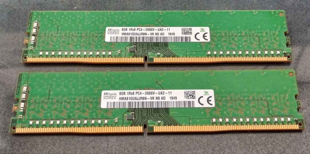 SK hynix DDR4-2666 16GB(8GB×2枚）PC4 メモリ