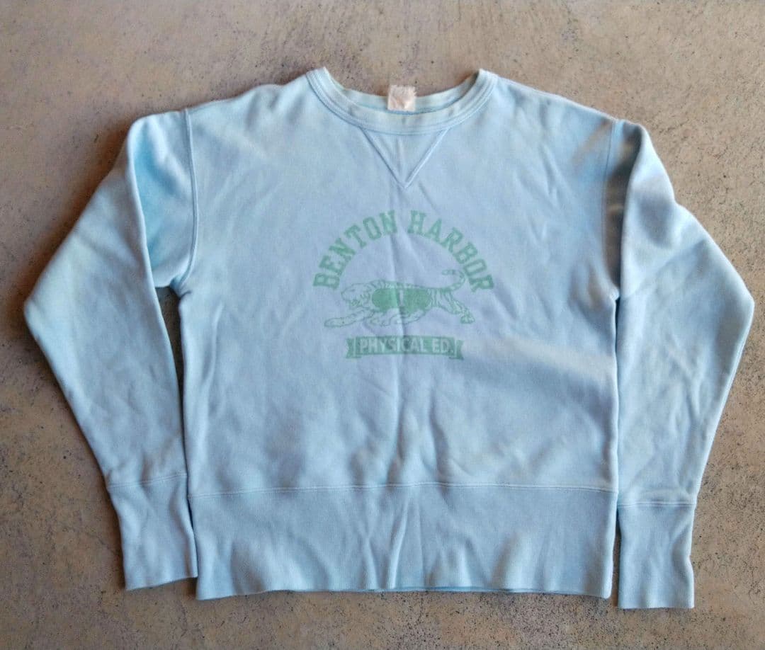 【チャンピオン】 ランタグ　復刻　両V　 トレーナー　スウェット　水色