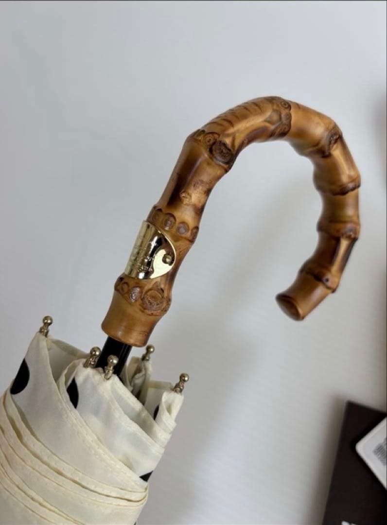 未使用トラディショナルウェザー 晴雨兼用折り畳 み傘ドット柄 UV加工