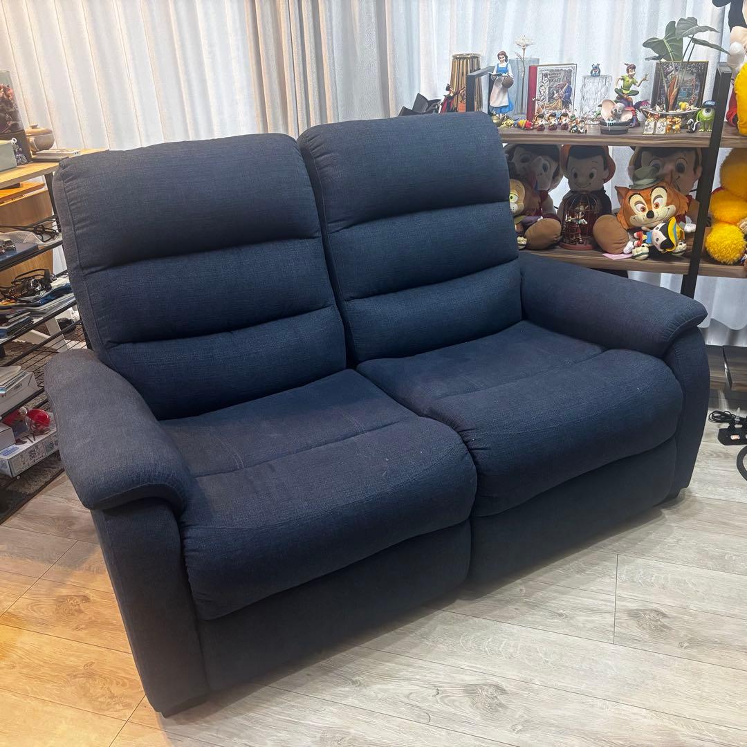 【最終値引】ニトリ製リクライニング機能付2人掛けソファ