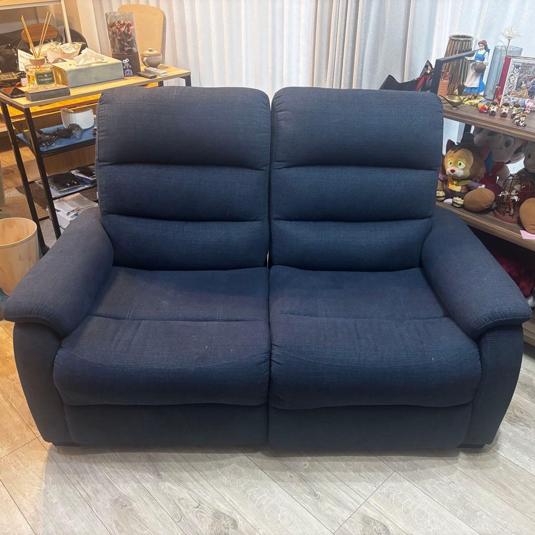 【最終値引】ニトリ製リクライニング機能付2人掛けソファ