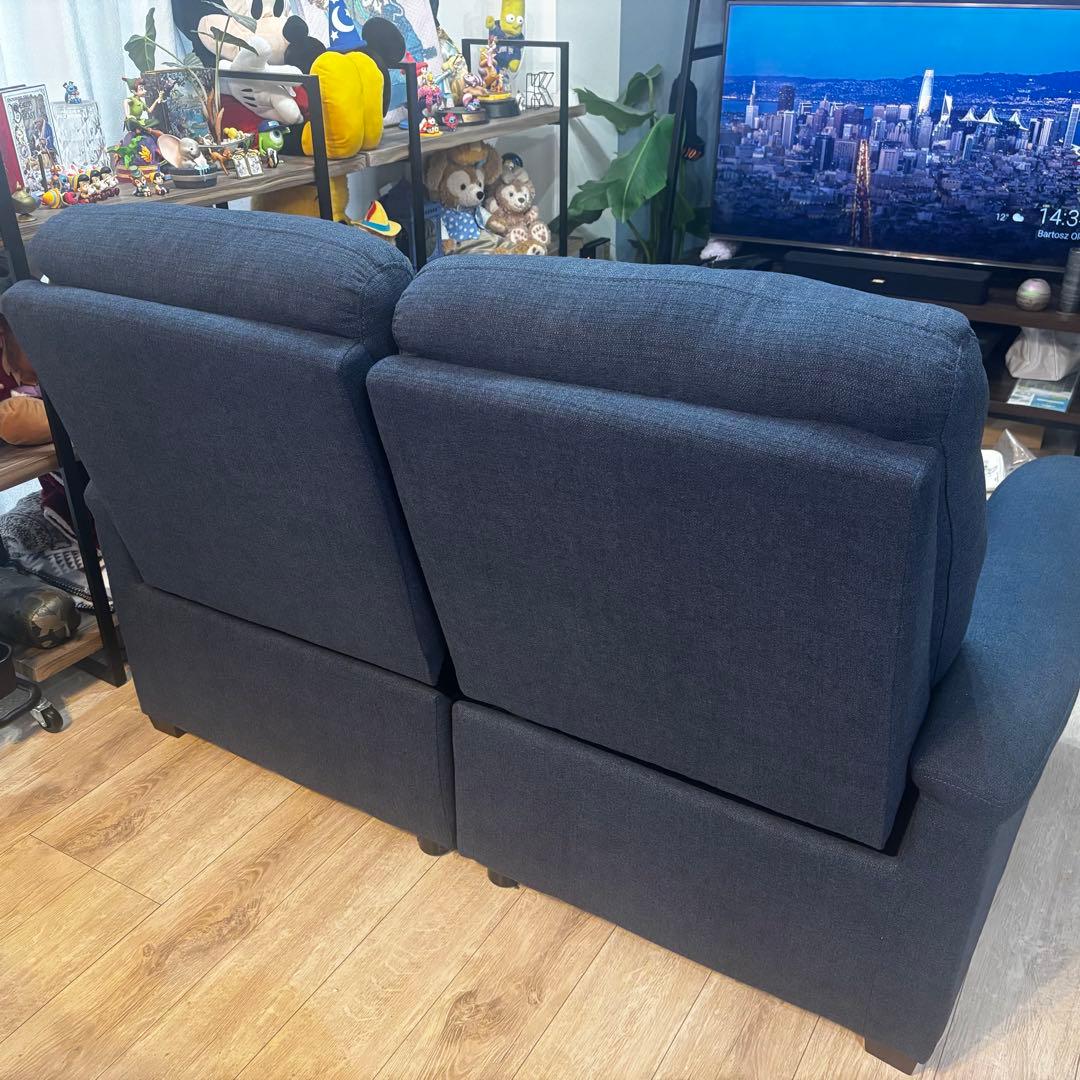 【最終値引】ニトリ製リクライニング機能付2人掛けソファ