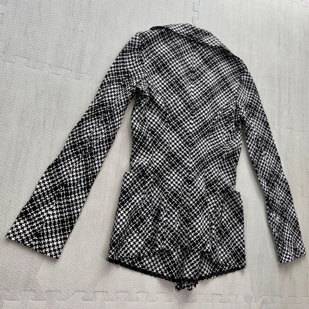 ジュンヤワタナベ コムデギャルソン ジャケット ツイード 総柄 薄手 チェック