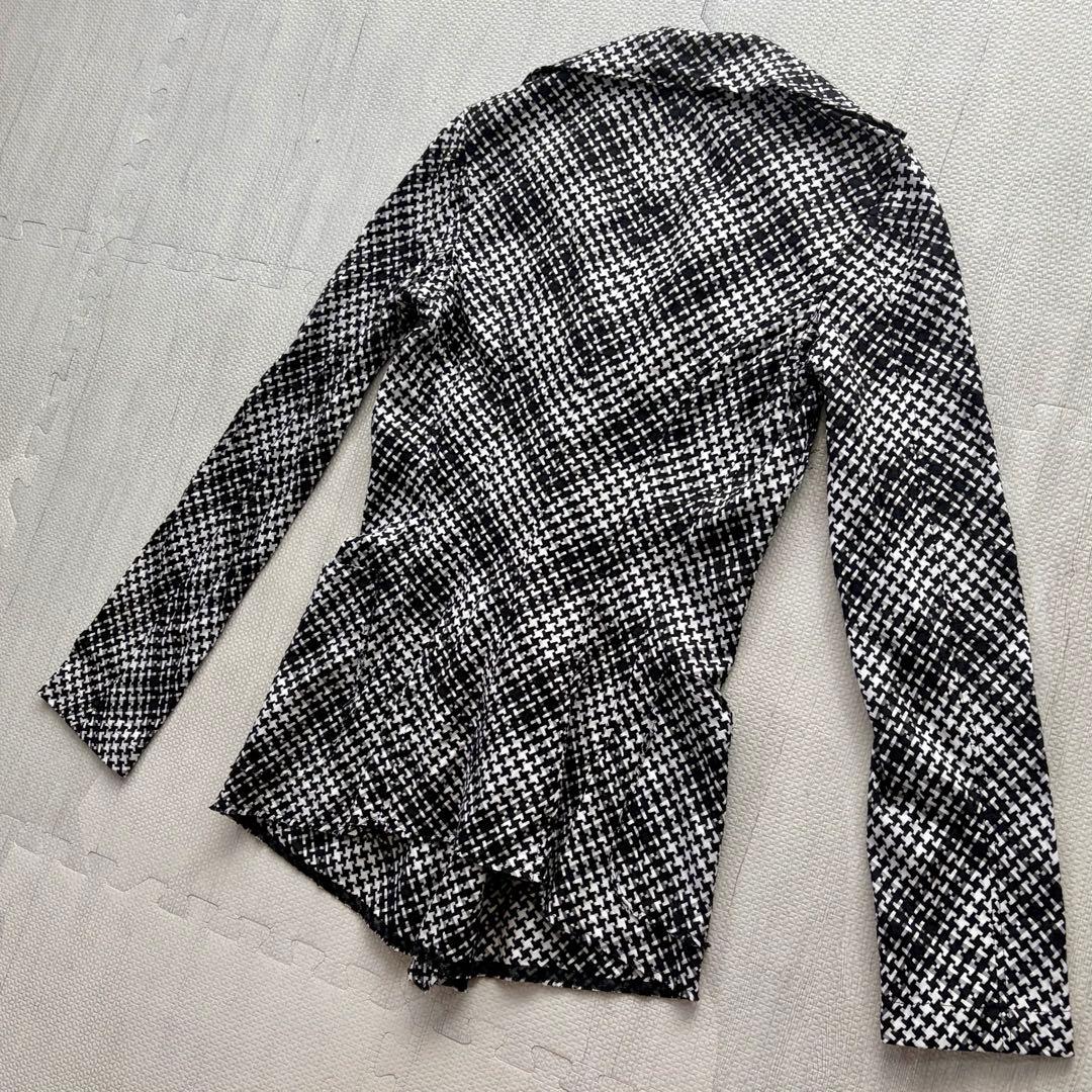 ジュンヤワタナベ コムデギャルソン ジャケット ツイード 総柄 薄手 チェック