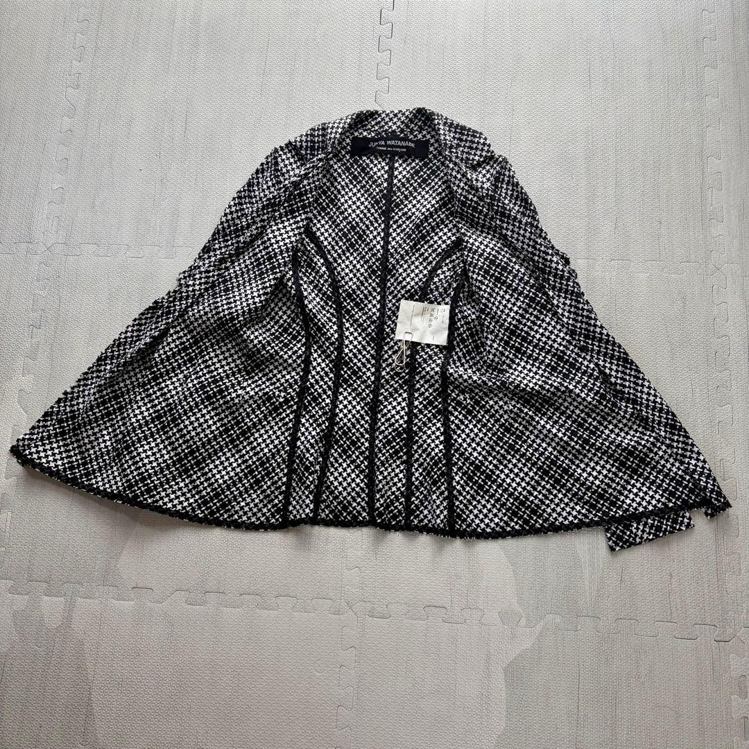 ジュンヤワタナベ コムデギャルソン ジャケット ツイード 総柄 薄手 チェック