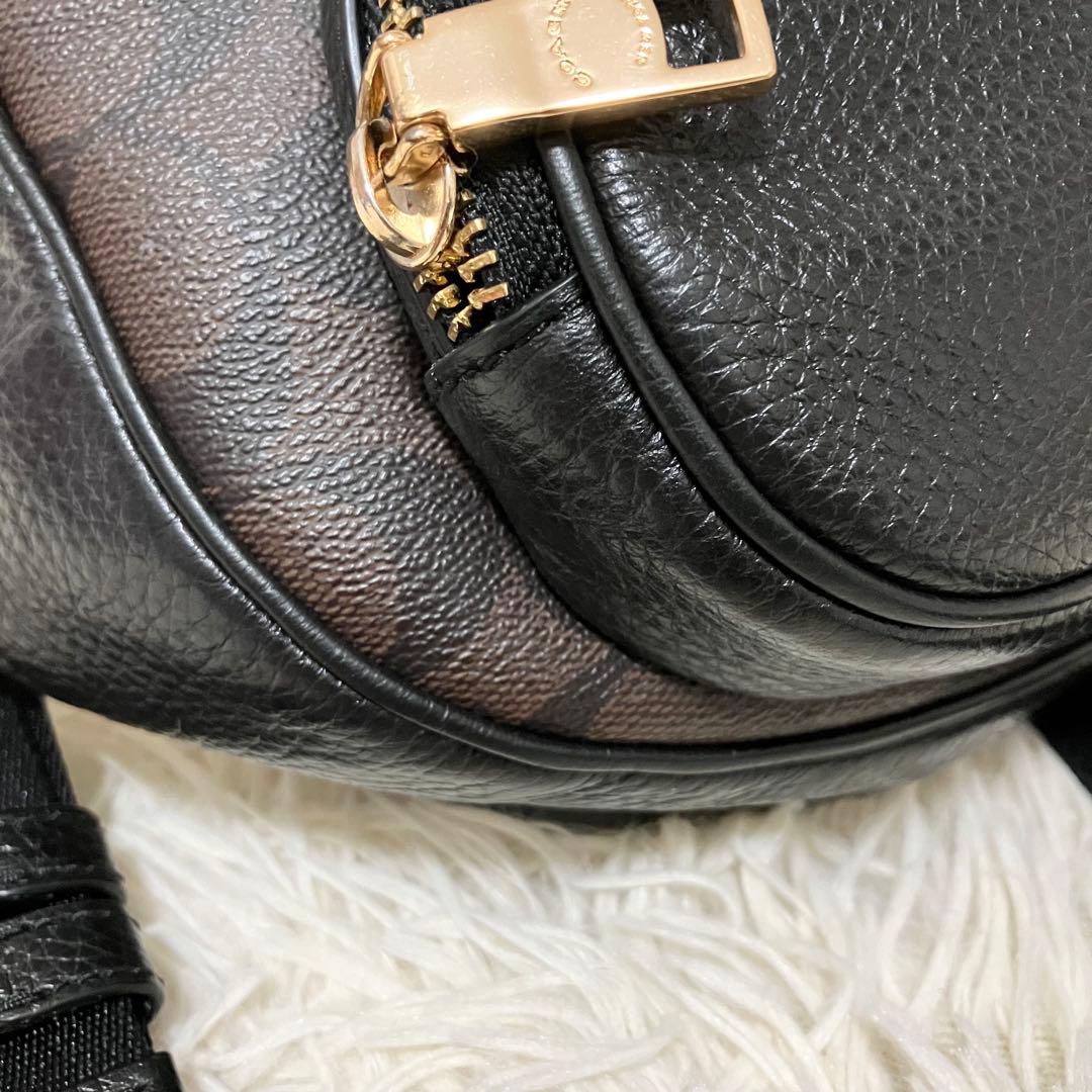 COACH＊ ウエストバッグ レザー シグネチャーブラウン