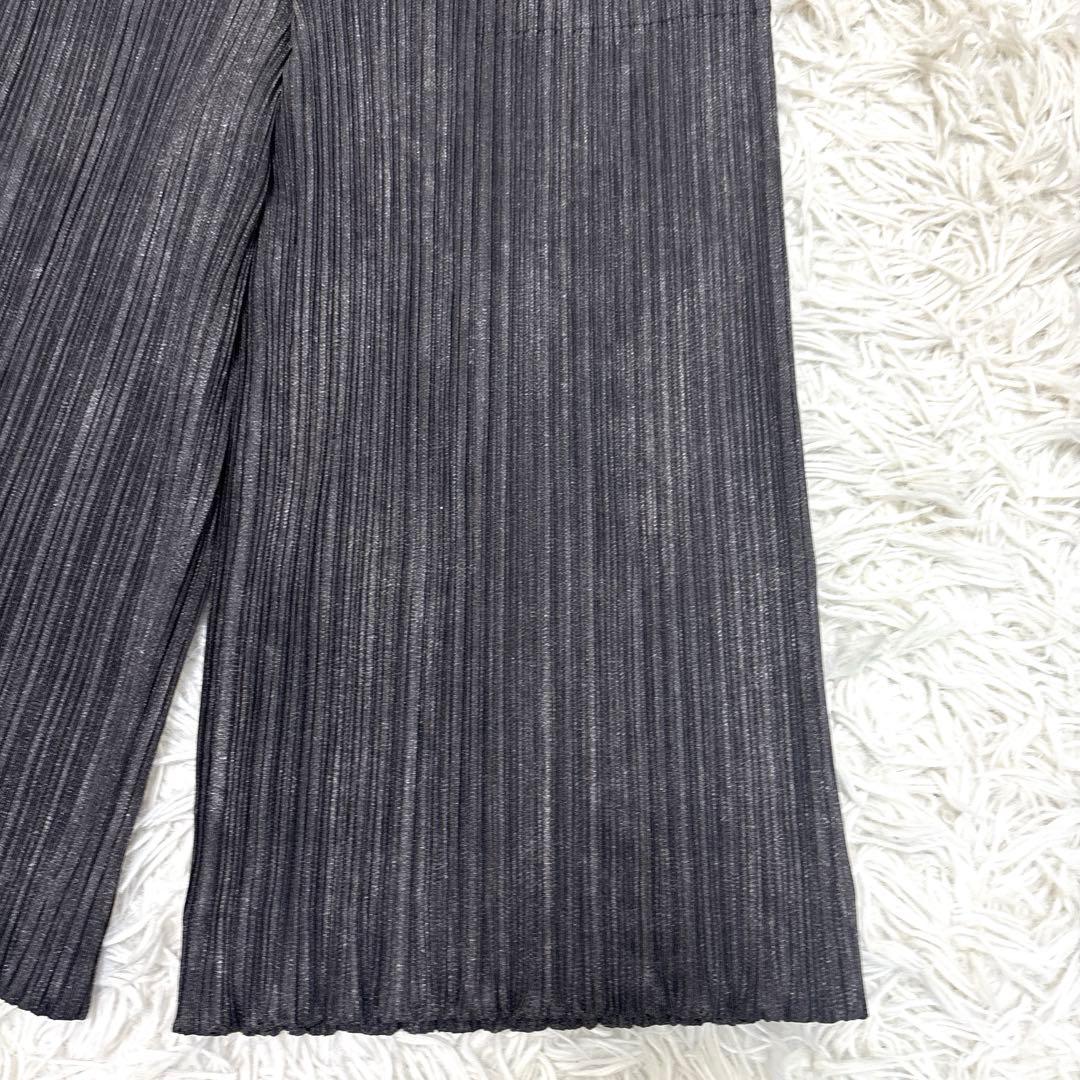 【美品】PLEATS PLEASE プリーツプリーズ デニム転写 ハーフパンツ