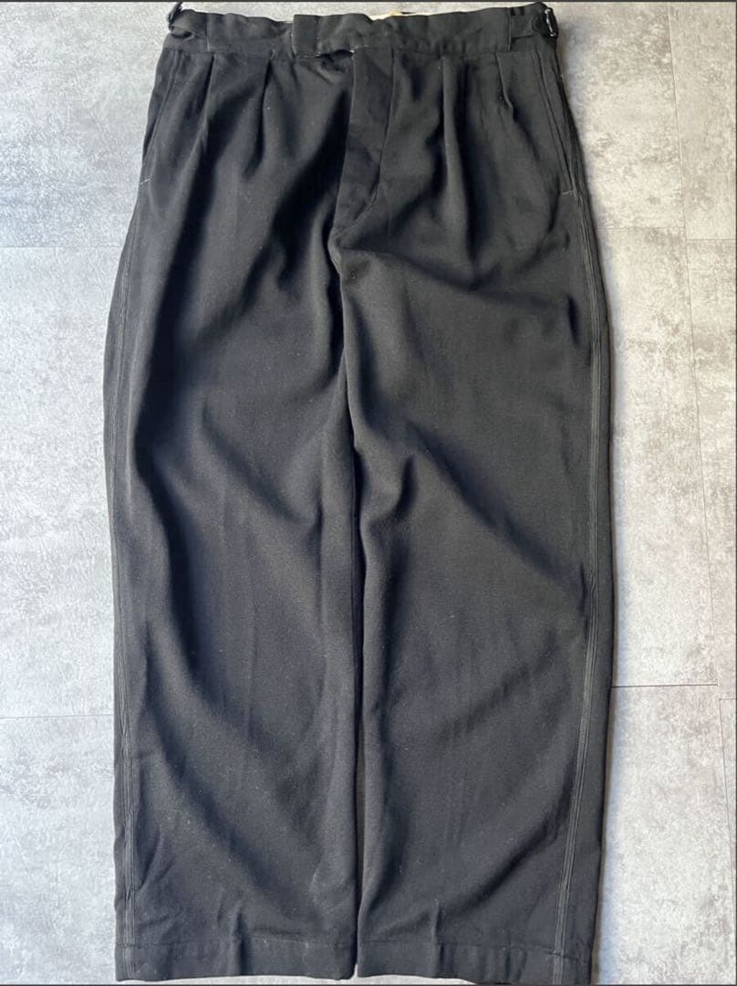 S*n様 1950s ブラック ウールギャバジンスラックス　トラウザー　フェード