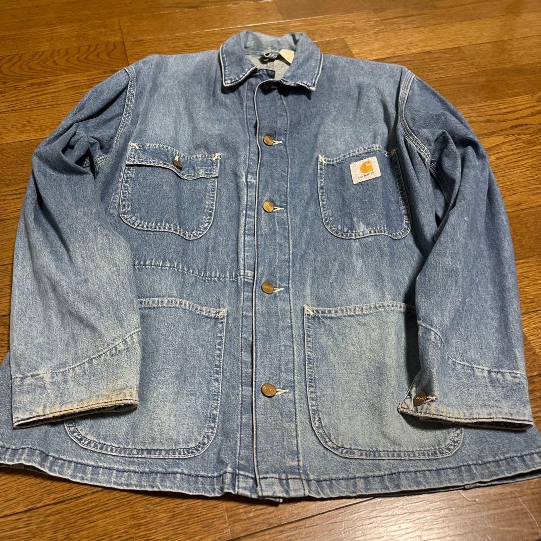 Carhartt カーハート USA製 デニムカバーオール チョアコート 42