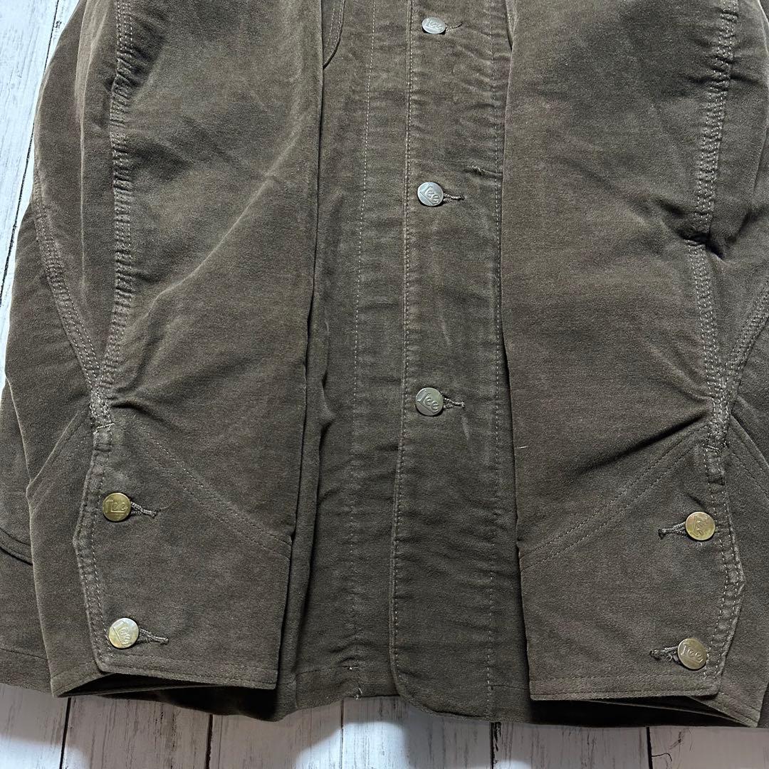 【Lee☆リー☆91-J】カバーオール☆ベロア生地☆ロコジャケット☆L〜XL 茶