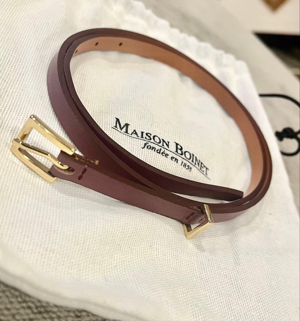 【超美品】メゾンボワネ MAISON BOINET 90989G レッドブラウン