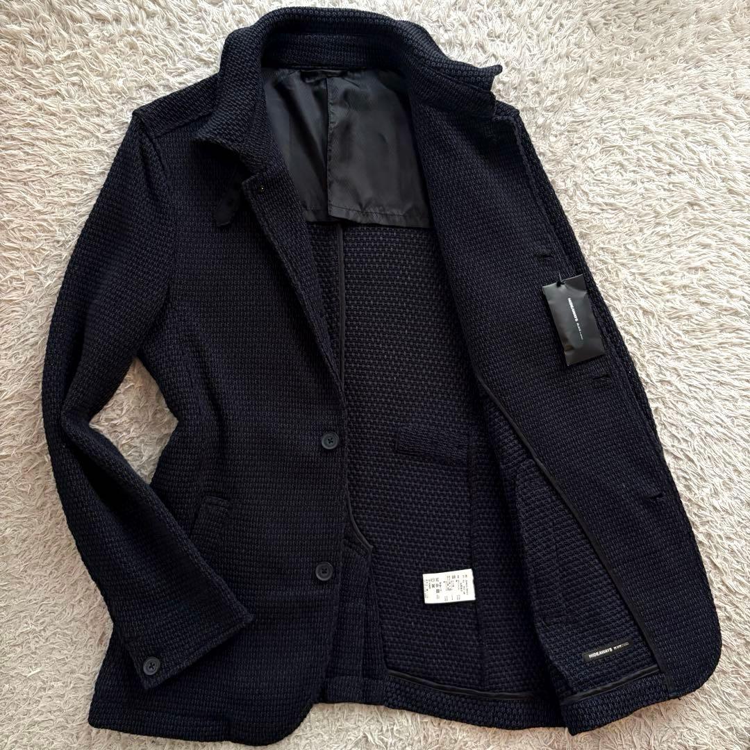 ★新品未使用 Lサイズ★ NICOLE ニット テーラード チンストラップ 紺