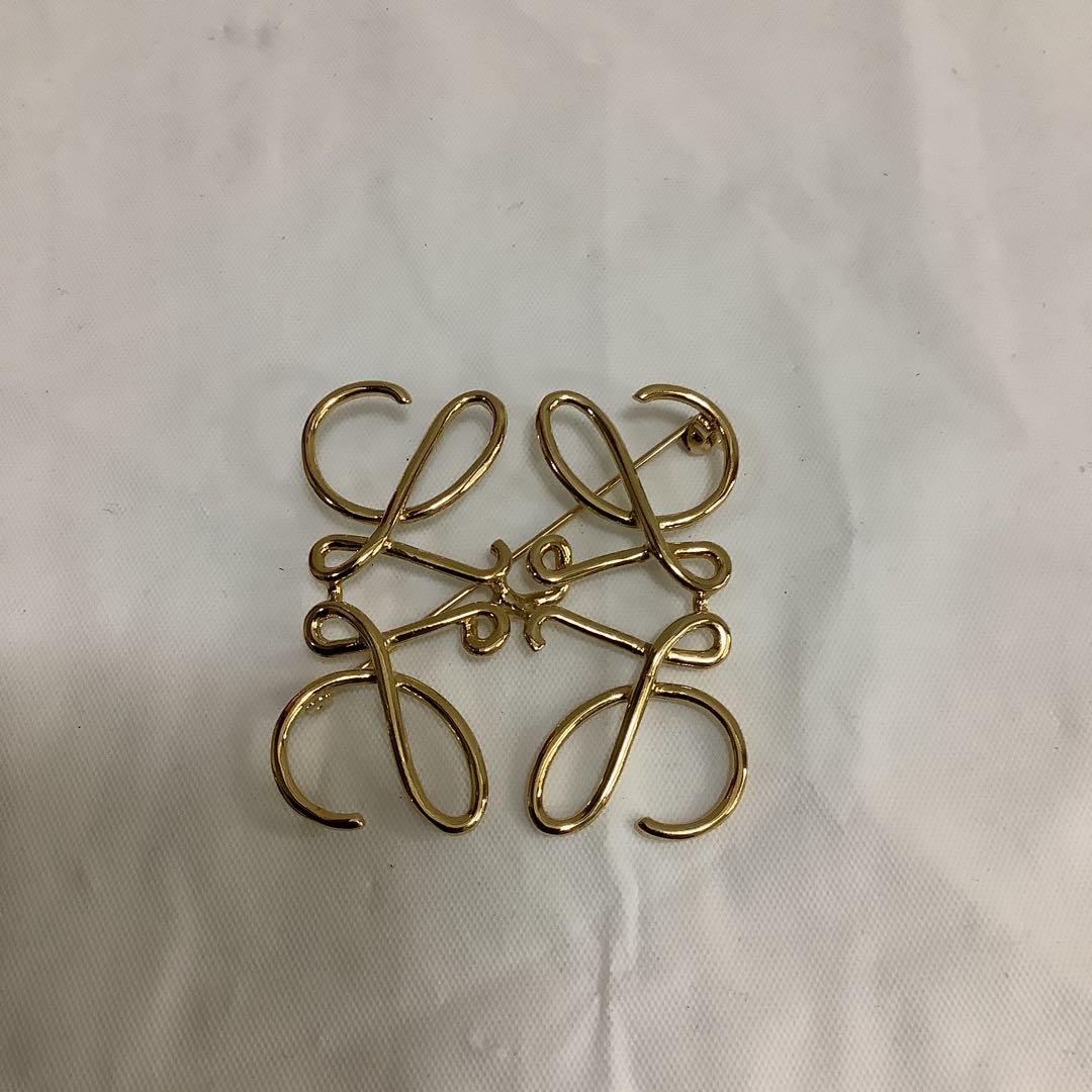 7819⑥LOEWE ゴールド ブローチ