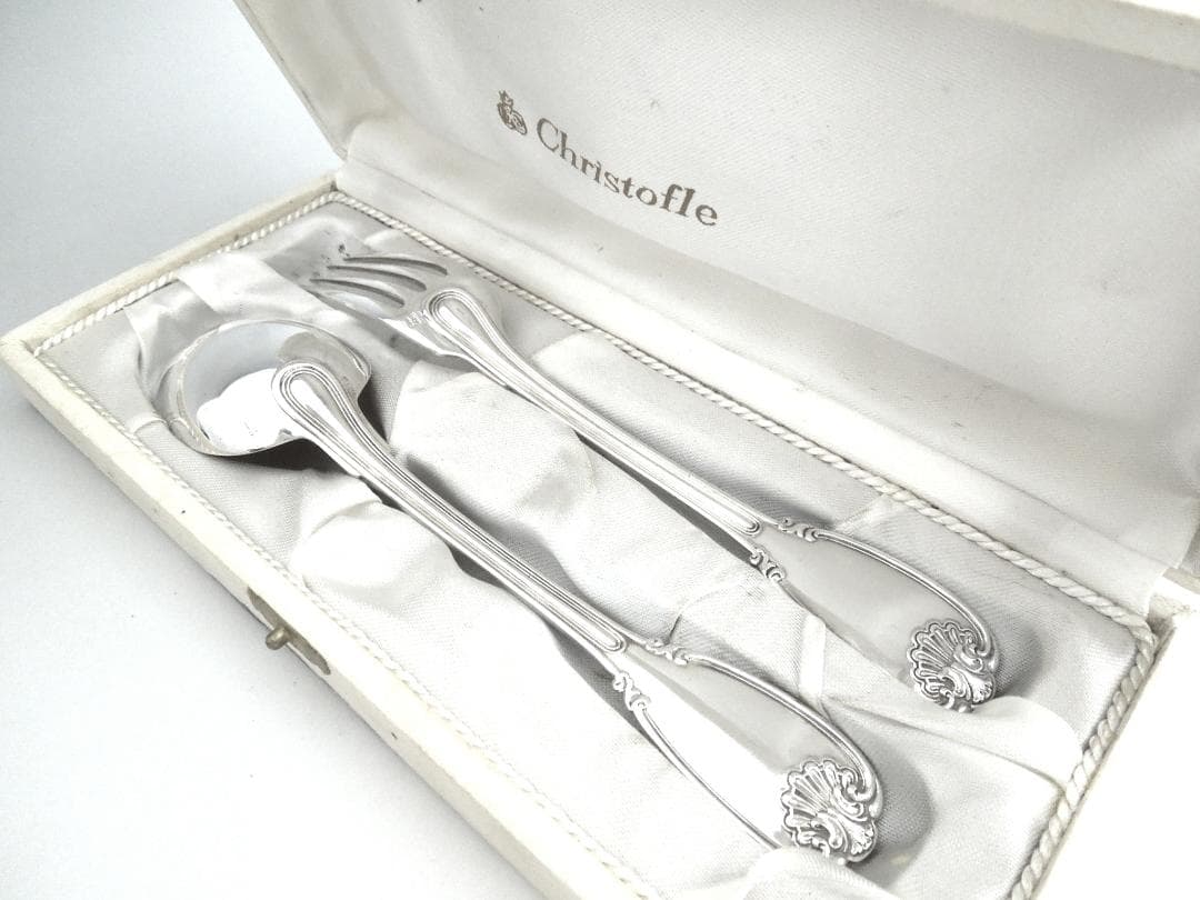 Christofle 　シルバースプーン&フォーク　純銀　クリストフル