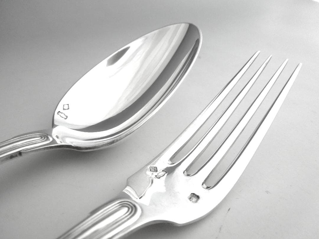 Christofle 　シルバースプーン&フォーク　純銀　クリストフル