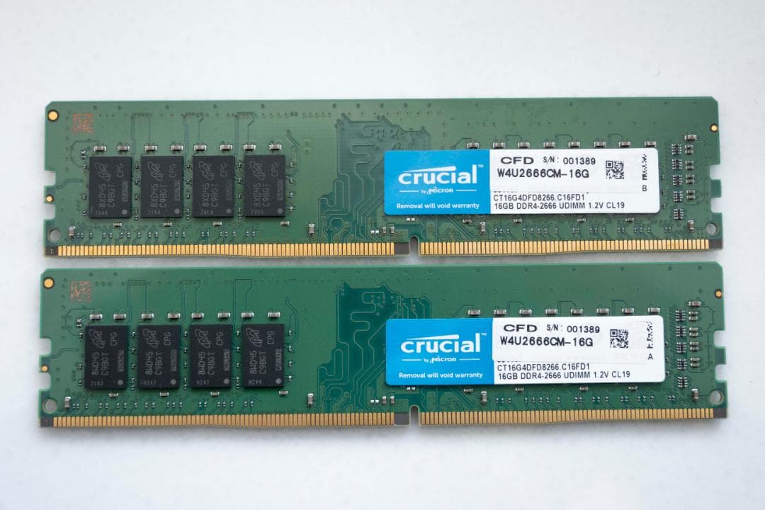 Crucial W4U2666C16-16G 16GBX2 DDR4メモリ