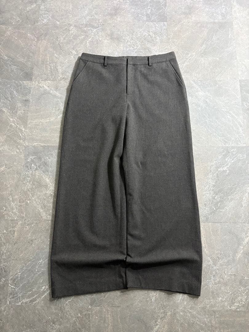 パンツ J.PRESS glen check wide slacks gray