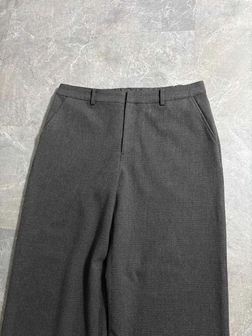 パンツ J.PRESS glen check wide slacks gray