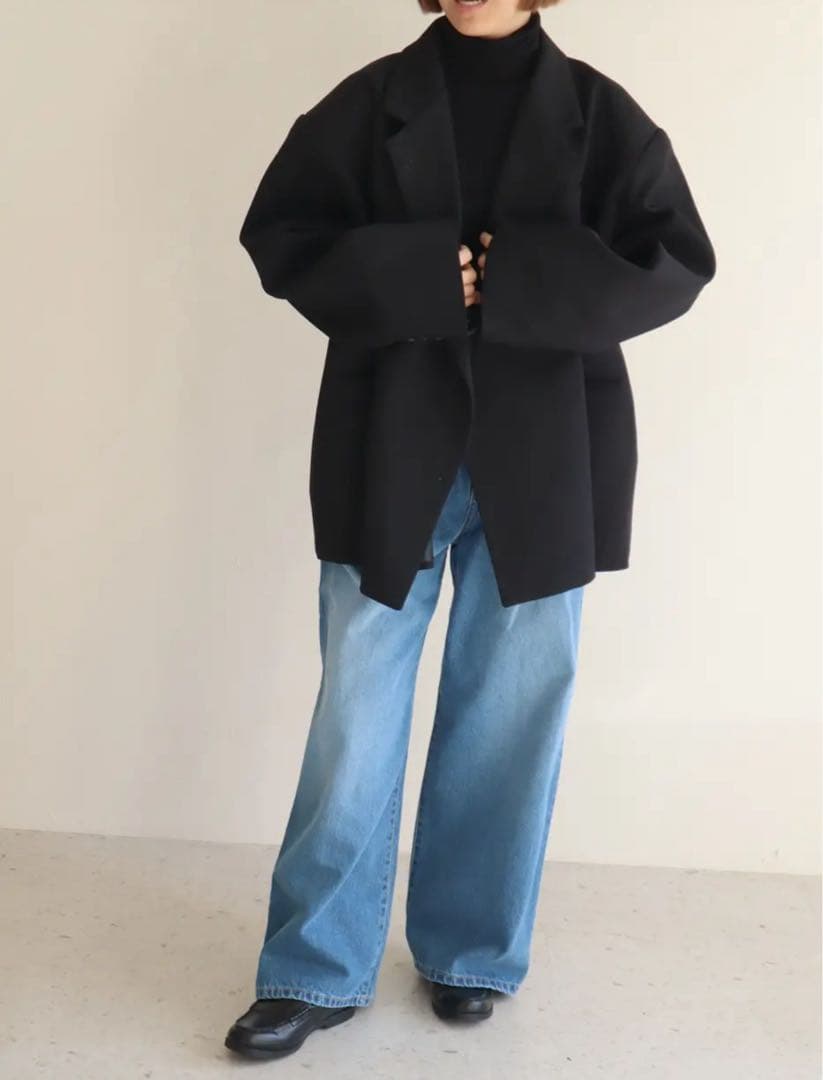 HAILEE 新品 オーバーサイズジャケットコート ブラック ella