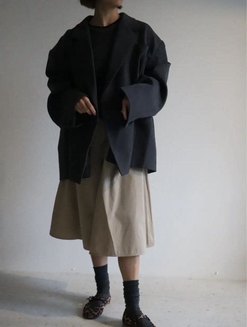 HAILEE 新品 オーバーサイズジャケットコート ブラック ella