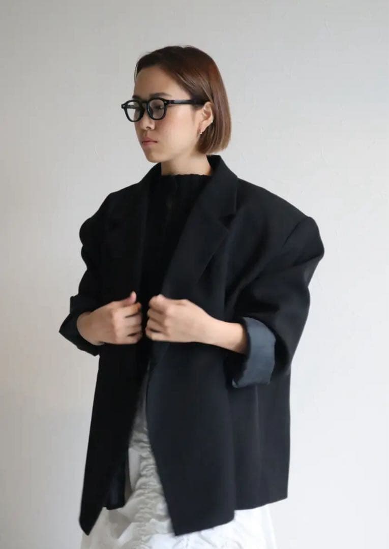 HAILEE 新品 オーバーサイズジャケットコート ブラック ella