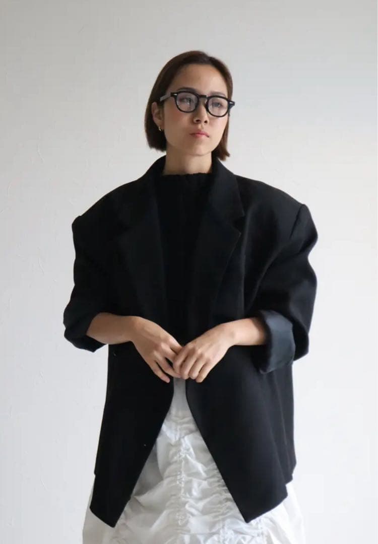 HAILEE 新品 オーバーサイズジャケットコート ブラック ella