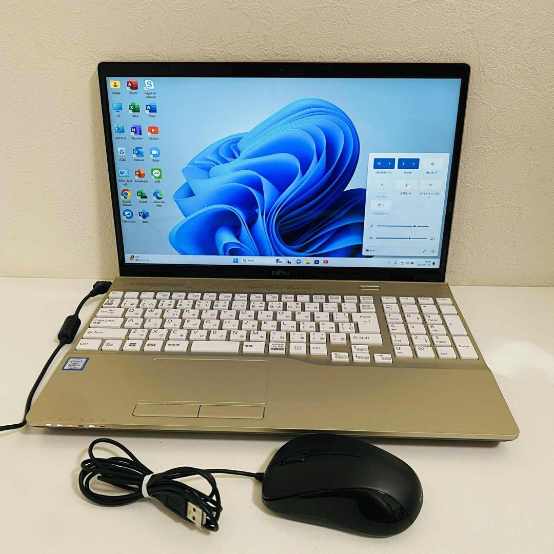 Y63 富士通ノートパソコンSSD第7世代高速 WEBカメラ Windows11