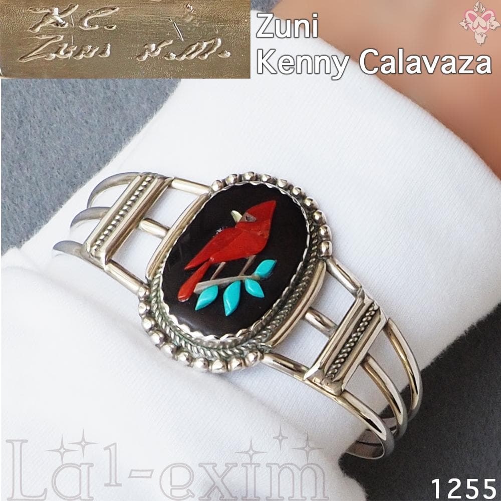 ターコイズ シルバー インディアンジュエリー インレイ ラッキー レッド バード