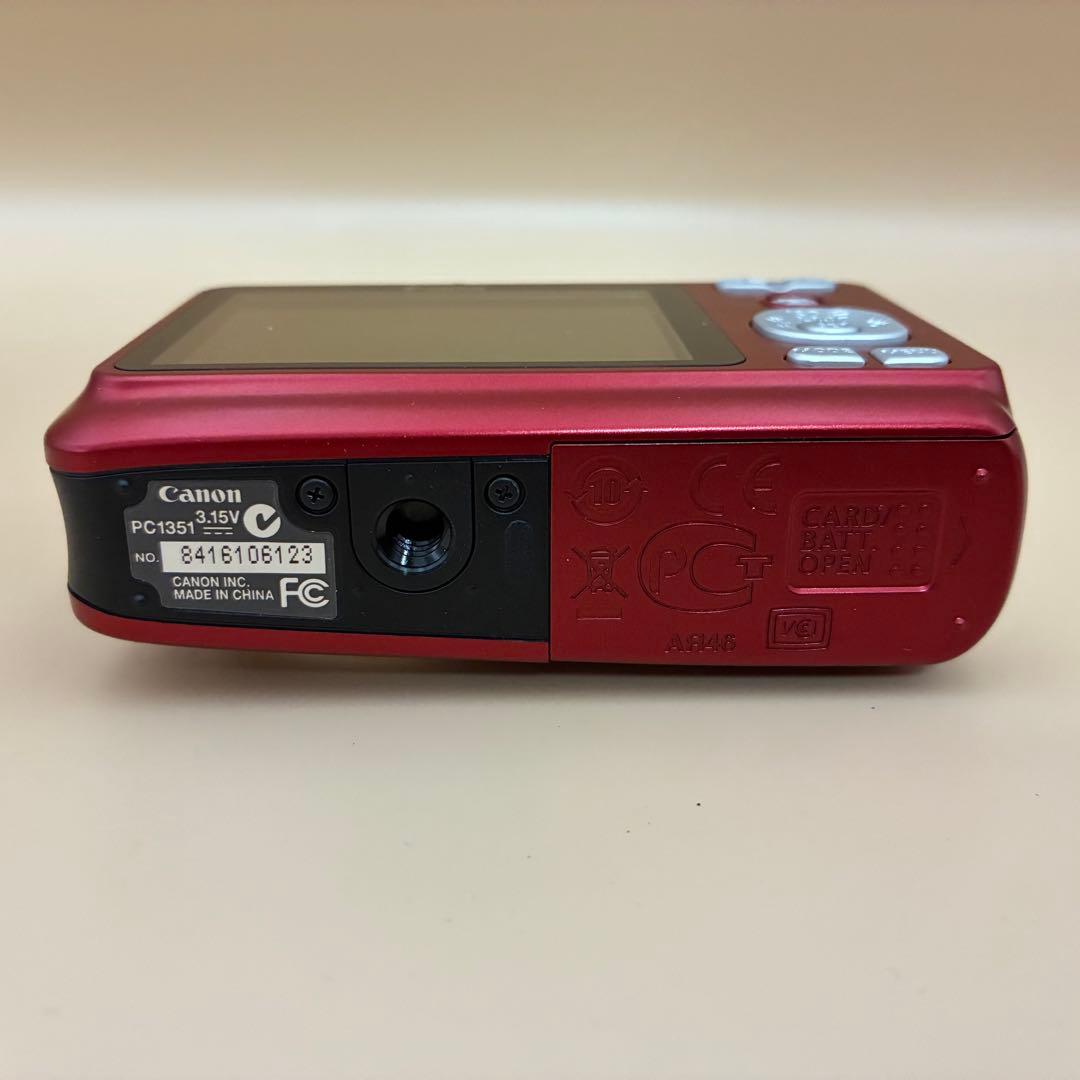 ★極美品★ Canon PowerShot A480 レッド 単3電池 コンデジ