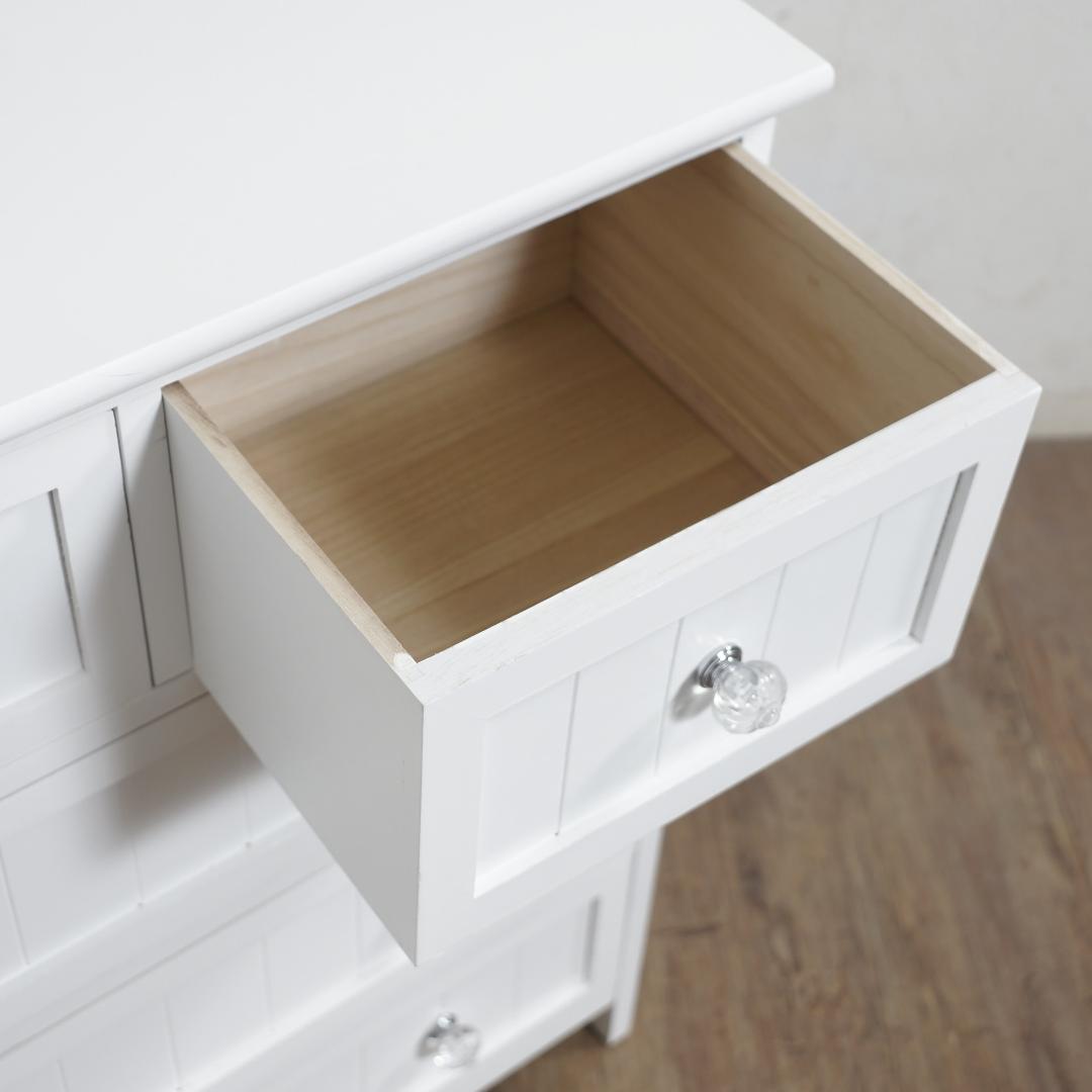 【新品】フェミニン　ホワイトチェスト　クリスタルハンドル　アウトレット