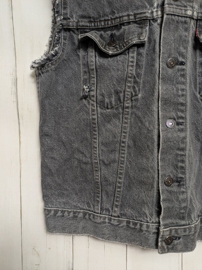 90s 先染め 75505 リーバイス デニムベスト 42 u13