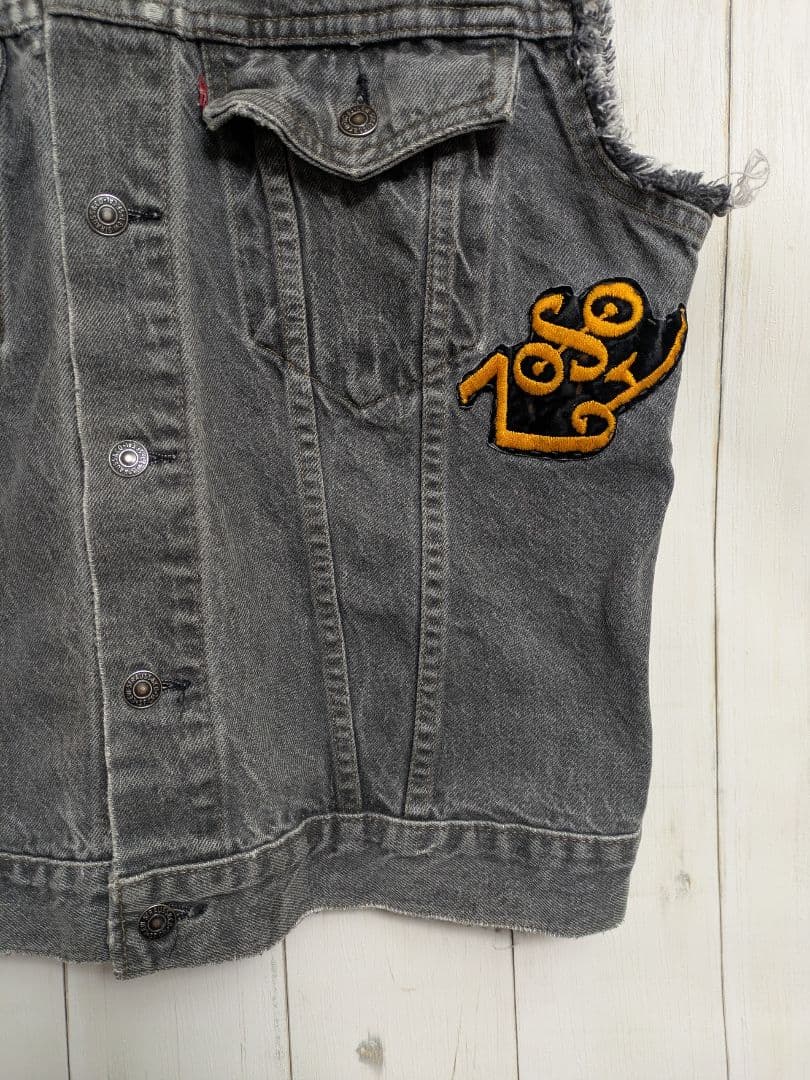 90s 先染め 75505 リーバイス デニムベスト 42 u13