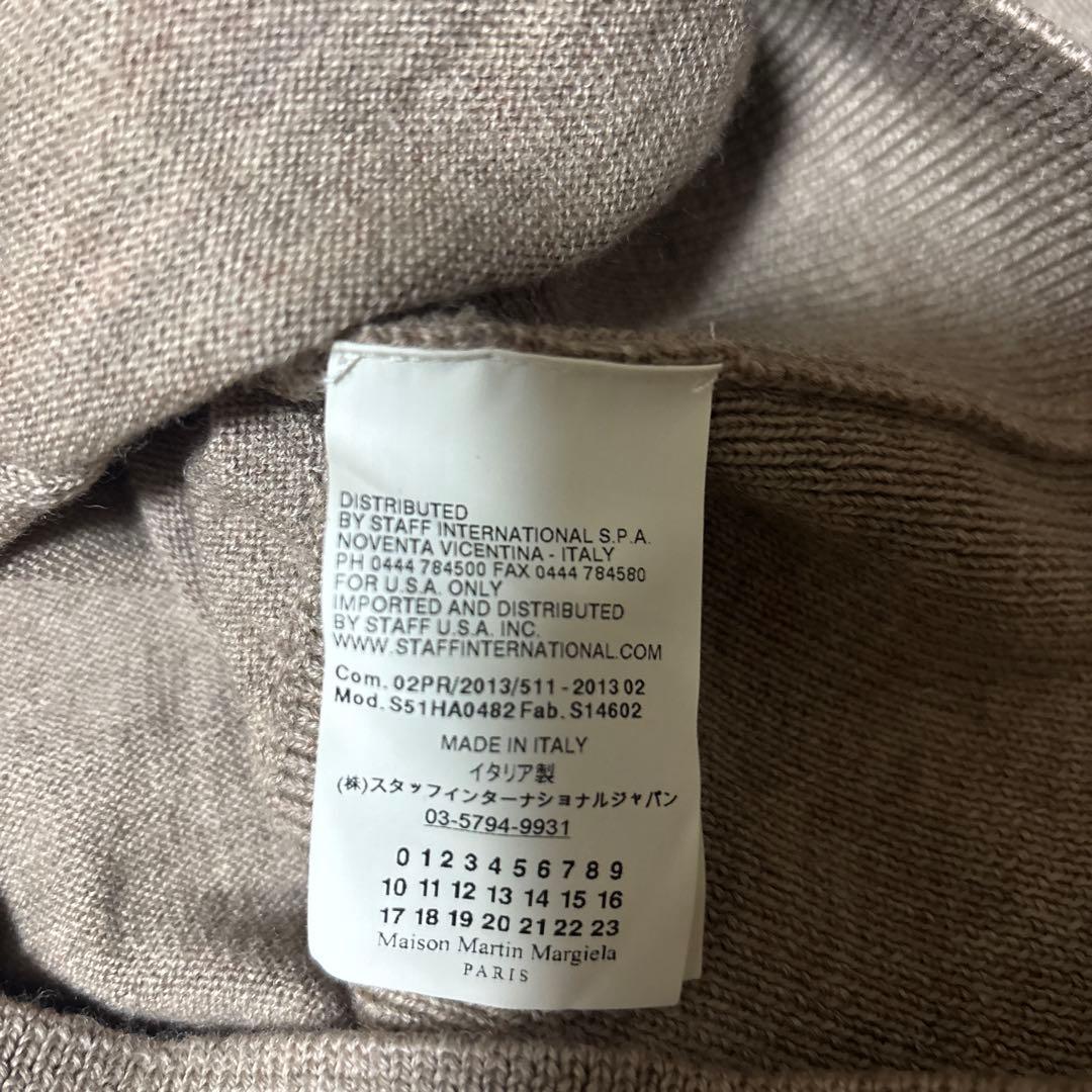 マルタンマルジェラMaison Margielaウールニット エルボーパッチXS