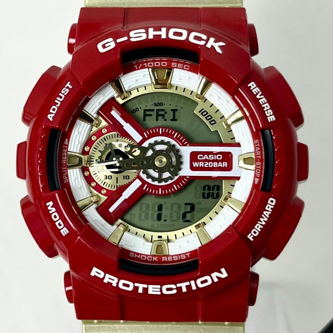 【稼働】CASIO G-SHOCK GA-110CS 腕時計 レッド ゴールド
