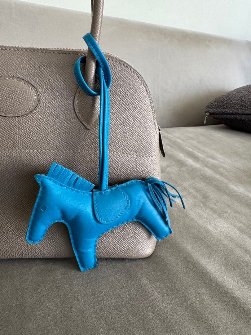 【エルメス】ロデオチャームMM ブルーザンジバル