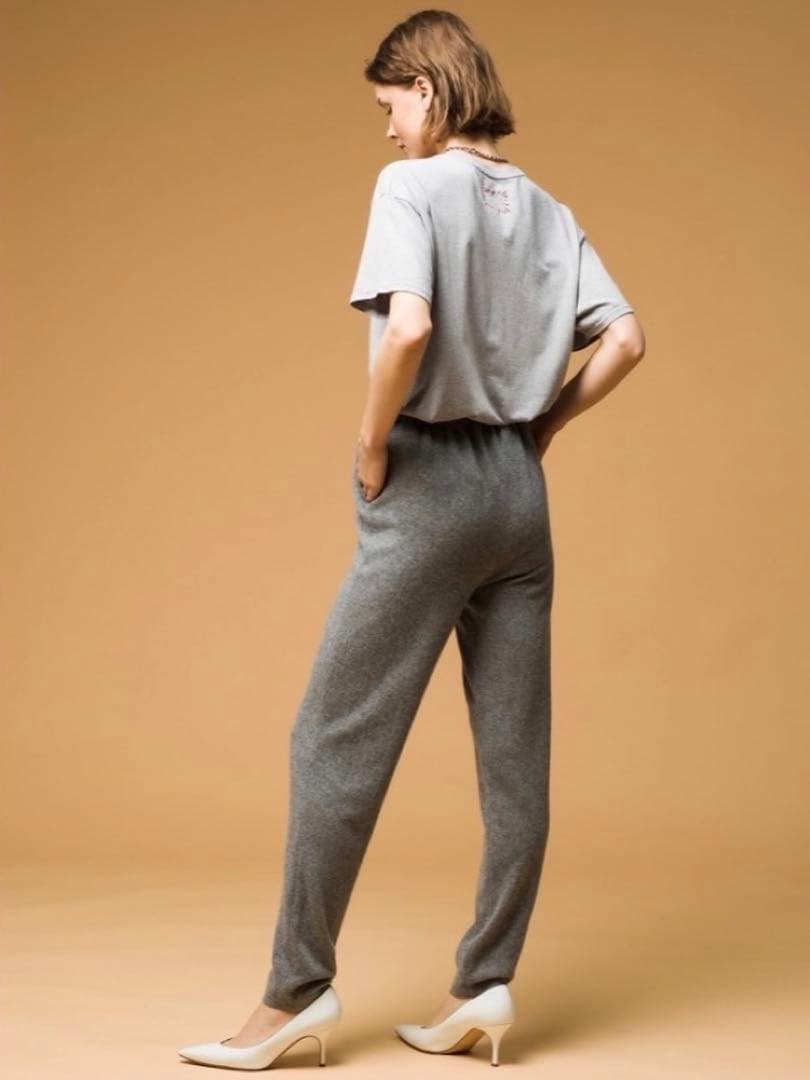 新品タグ付 DEMYLEE デミリー カシミヤ カシミア パンツ グレー S