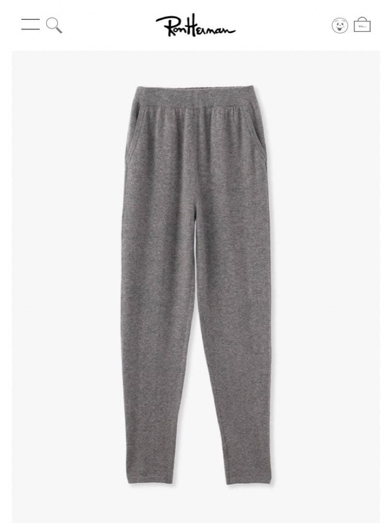 新品タグ付 DEMYLEE デミリー カシミヤ カシミア パンツ グレー S