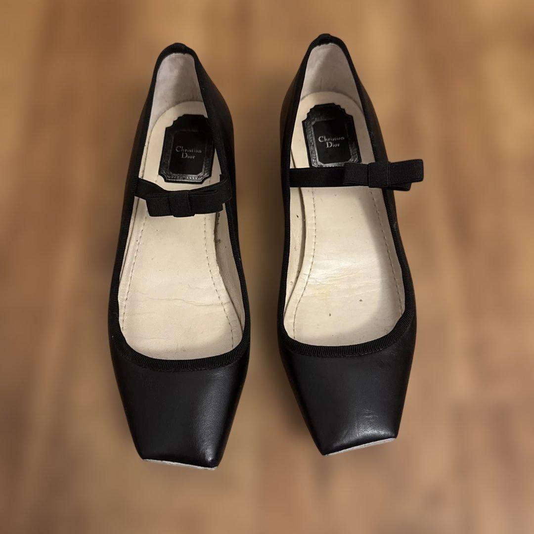 Dior ブラック フラットシューズ 37