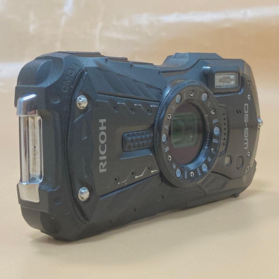 ◆SDカード付き◆RICOH WG-50 デジタルカメラ ブラック色