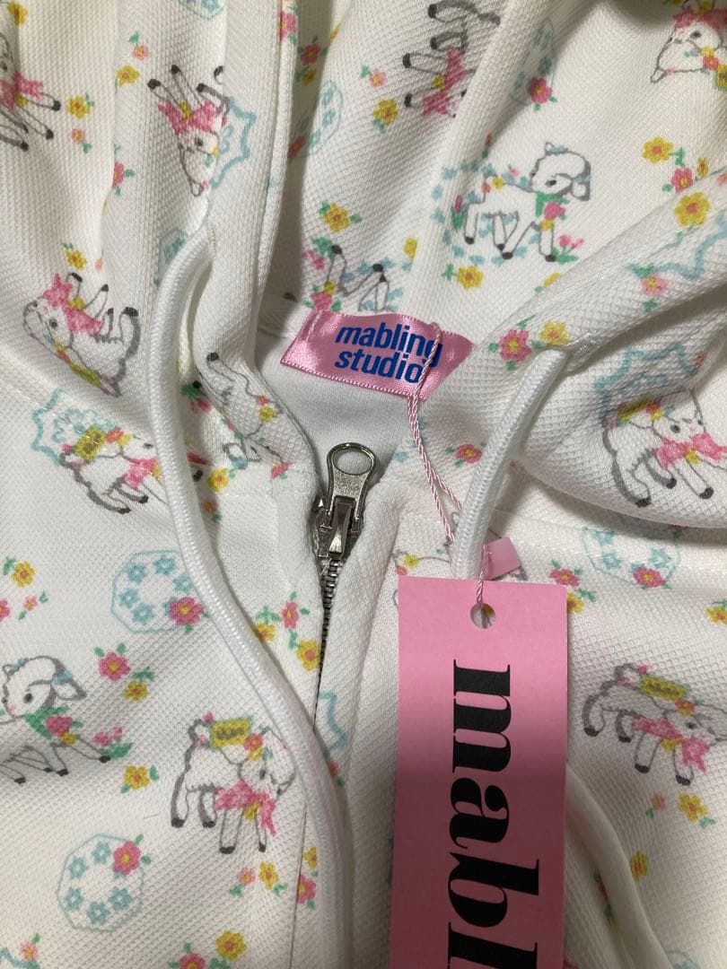 Mabling カラフルキャラクター柄 フルジップパーカー