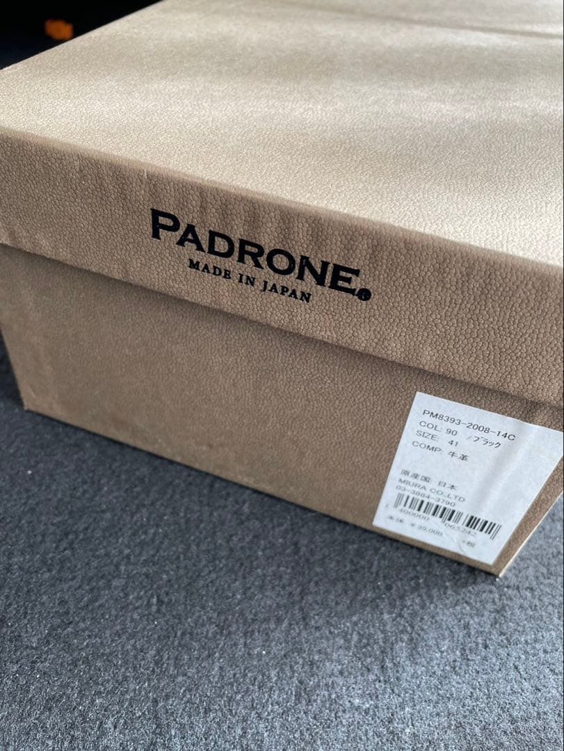 PADRONE レザーシューズ 黒 41 日本製