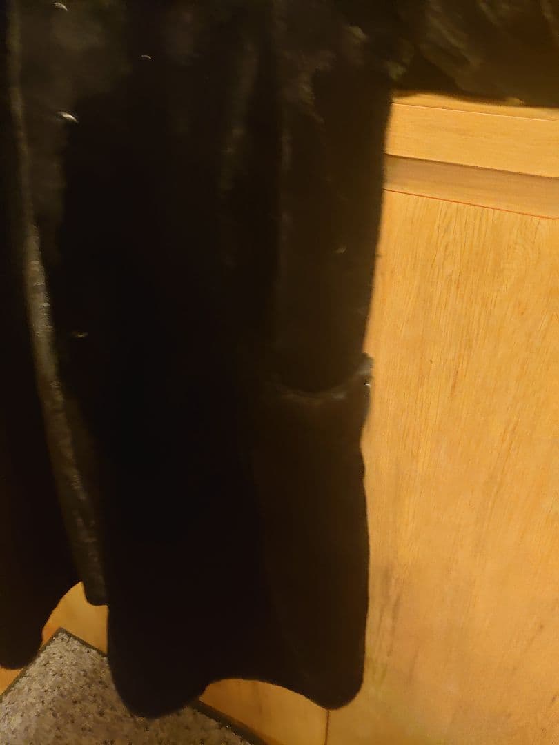 黒 毛皮 コート ミンク ネーム入り 豪華 肉厚 美品