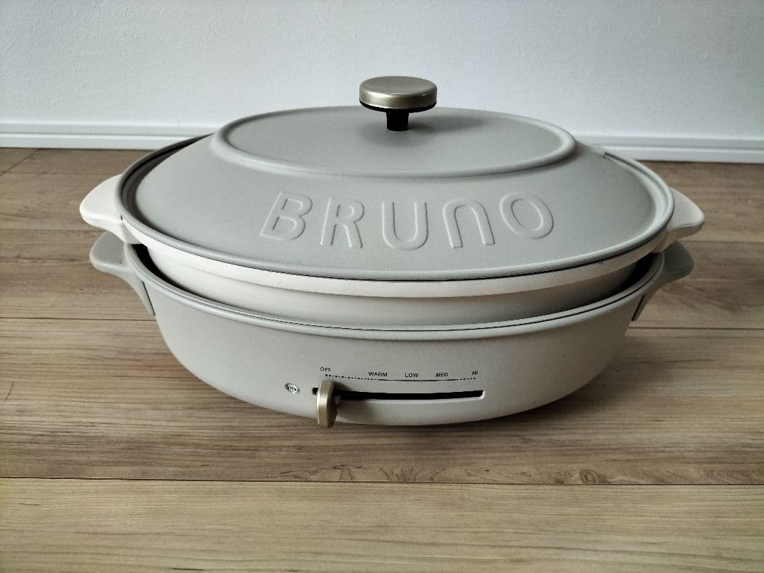 BRUNO　オーバル ホットプレート たこ焼きプレート　深鍋　付き