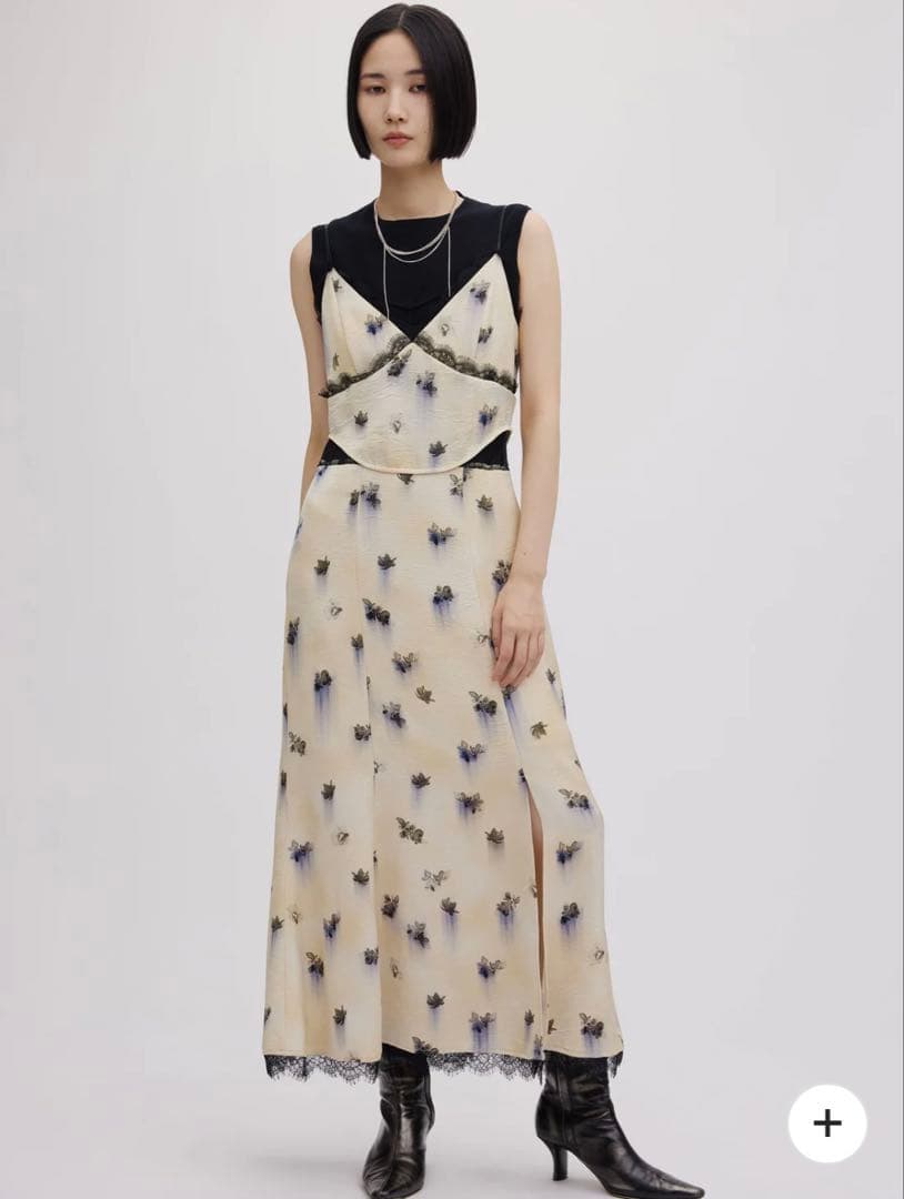 ワンピース ameri vintage CLARA SATIN CAMI DRESS