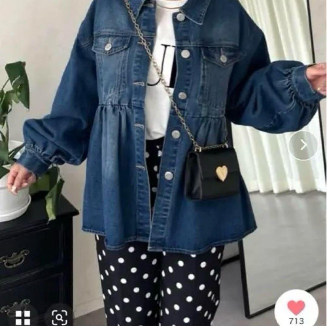 prose verse(プロズヴェール)ギャザーぺプラムデニムジャケット